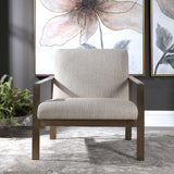Wills Contemporary Accent Chair - Beige / Dark Brown by Uttermost - View 2