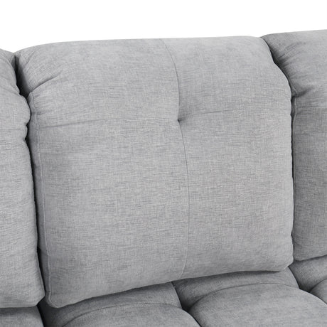 Versatile Oversized U-shaped Sectional Sofa Bed with Storage Chaise Lounges and USB Ports, Gray Chenille, 110.2' - sold by Home Elegance USA