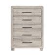 Modern Gray Finish Five-Drawer Storage Chest 1pc Wooden Contemporary Design Bedroom Furniture