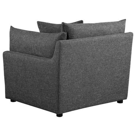 Tomasina Black 6-Piece Upholstered Modular Sectional - sold by Home Elegance USA
