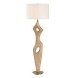 Almyra Solid Wood Floor Lamp - Light Brown by Uttermost - View 1