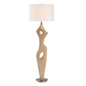 Almyra Solid Wood Floor Lamp - Light Brown by Uttermost - View 1