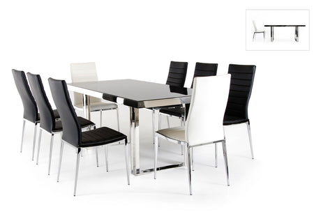 Courtland Modern Stainless Steel Dining Table - View Image 1