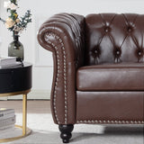 1 Seater Brown Sofa For Living Room - Home Elegance USA