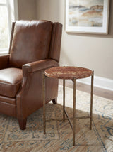 Melange Joie De Vivre Spot Table - Red / Gold by Hooker Furniture - View 2