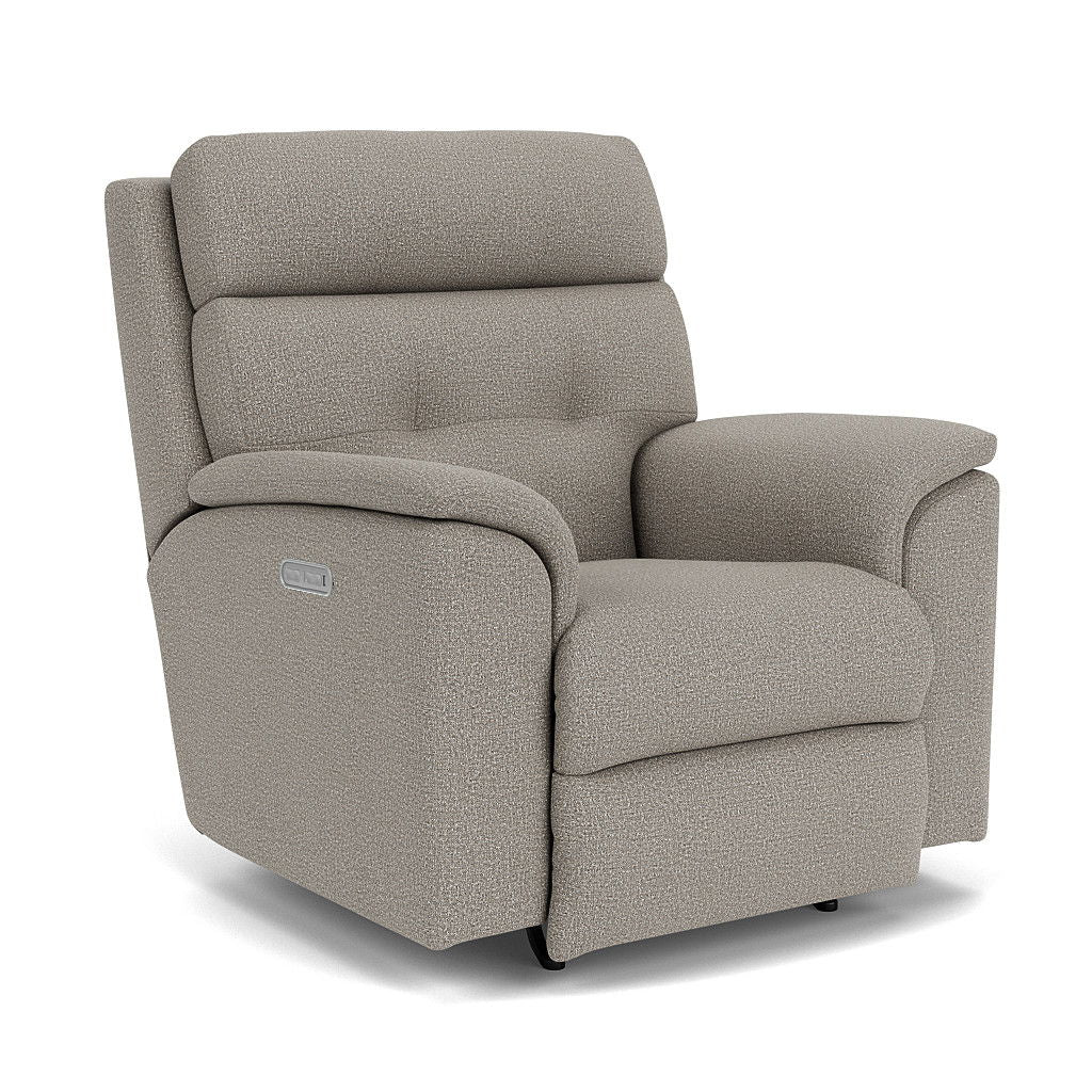 Mason Transitional Fabric Power Rocking Recliner With Power Headrest | Flexsteel