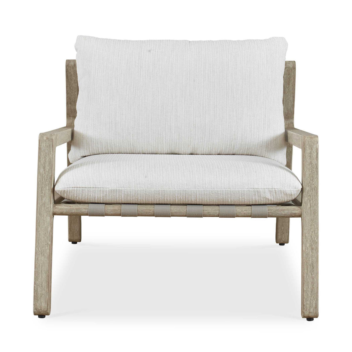 Strapped Outdoor Lounge Chair - Light Brown / Light Gray by Uttermost - View 1