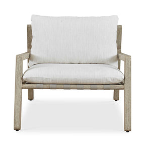 Strapped Outdoor Lounge Chair - Light Brown / Light Gray by Uttermost - View 1