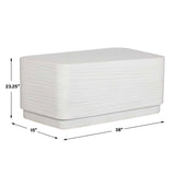 Saltwater Concrete Coffee Table - White by Uttermost - View 11