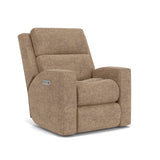 Score Transitional Fabric Power Recliner With Power Headrest & Lumbar | Flexsteel