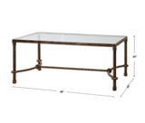 Warring Iron Coffee Table - Dark Brown by Uttermost - View 5