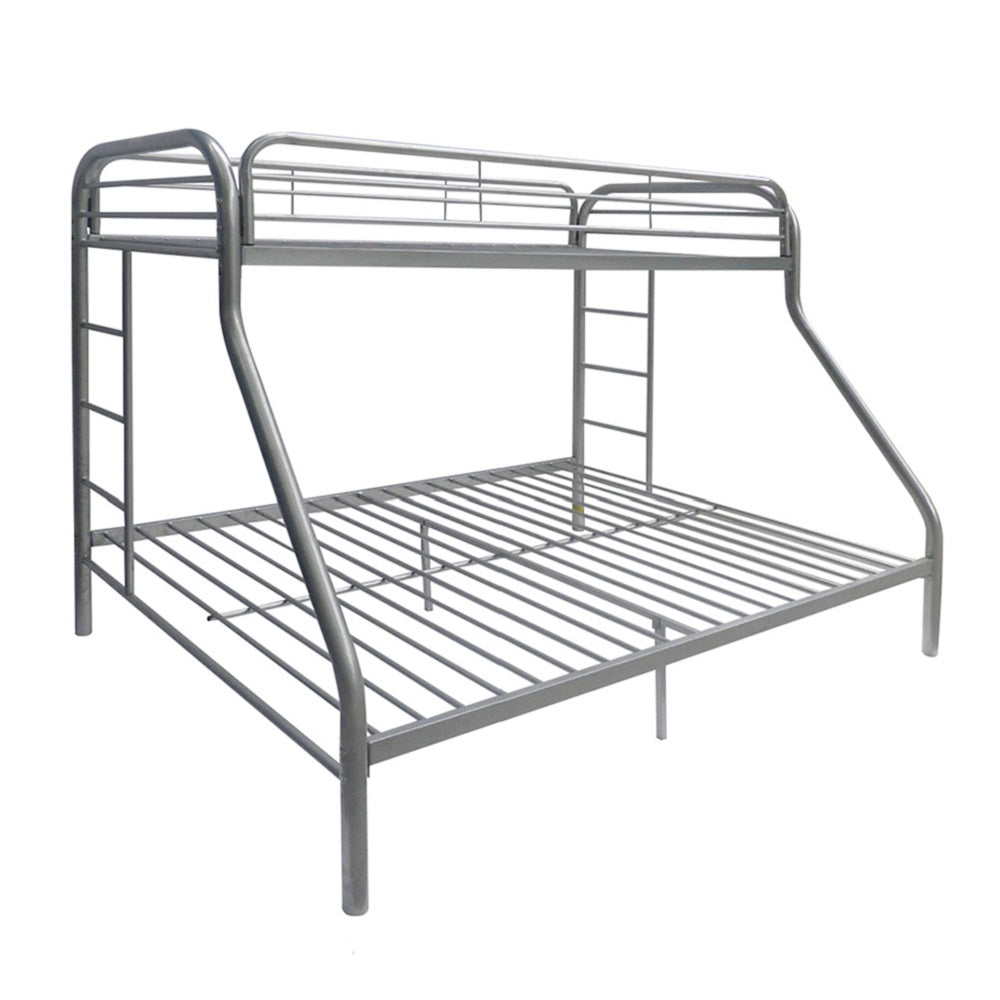 Acme - Tritan Twin XL/Queen Bunk Bed 02052SI Silver Finish