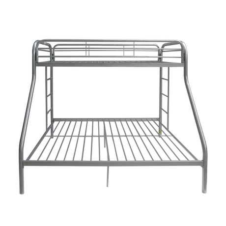 Acme - Tritan Twin XL/Queen Bunk Bed 02052SI Silver Finish