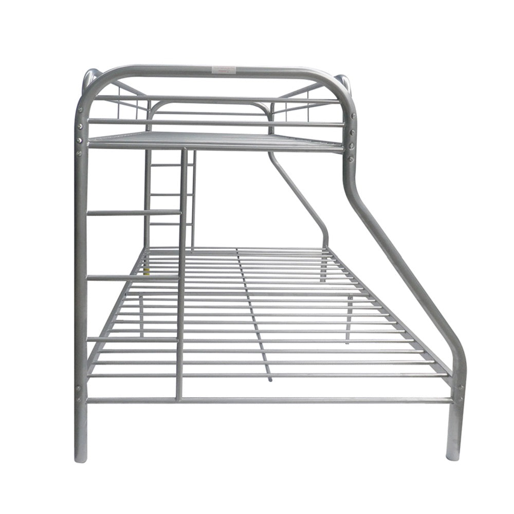 Acme - Tritan Twin XL/Queen Bunk Bed 02052SI Silver Finish