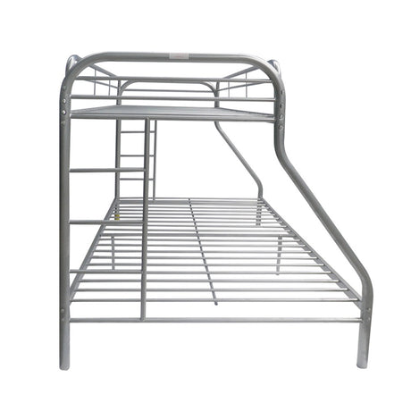 Acme - Tritan Twin XL/Queen Bunk Bed 02052SI Silver Finish