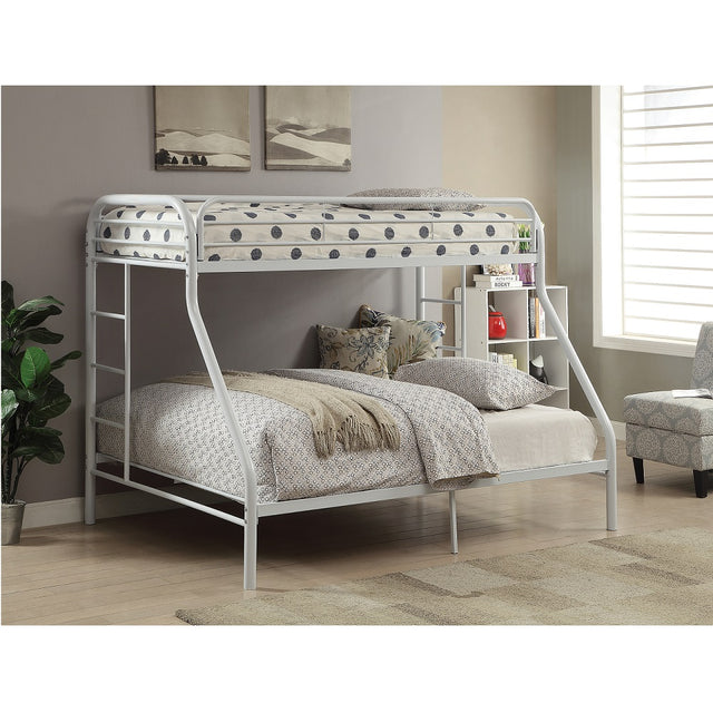 Acme - Tritan Twin XL/Queen Bunk Bed 02052WH White Finish