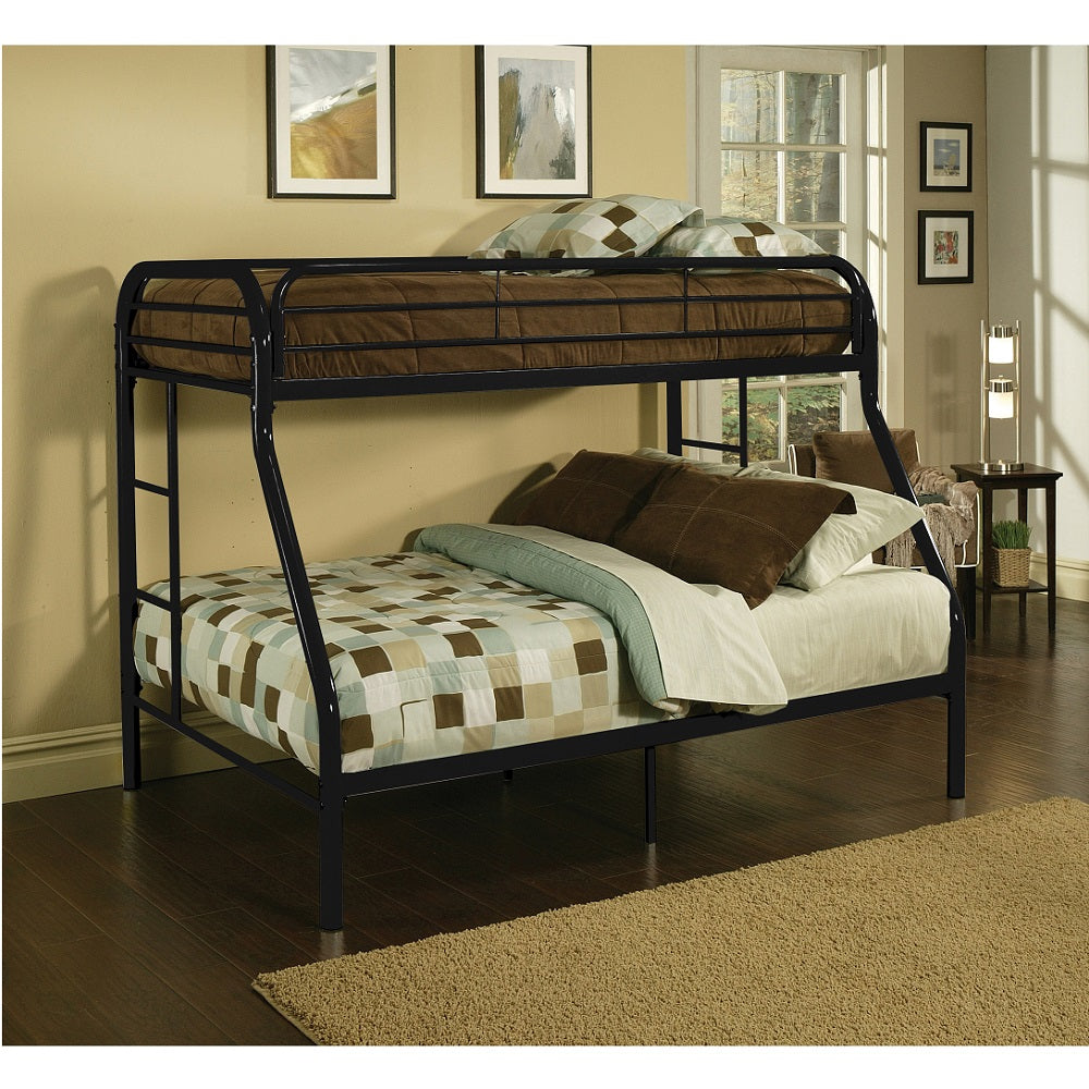 Acme - Tritan Twin/Full Bunk Bed 02053BK Black Finish