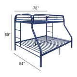 Acme - Tritan Twin/Full Bunk Bed 02053BU Blue Finish