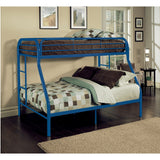 Acme - Tritan Twin/Full Bunk Bed 02053BU Blue Finish