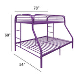Acme - Tritan Twin/Full Bunk Bed 02053PU Purple Finish