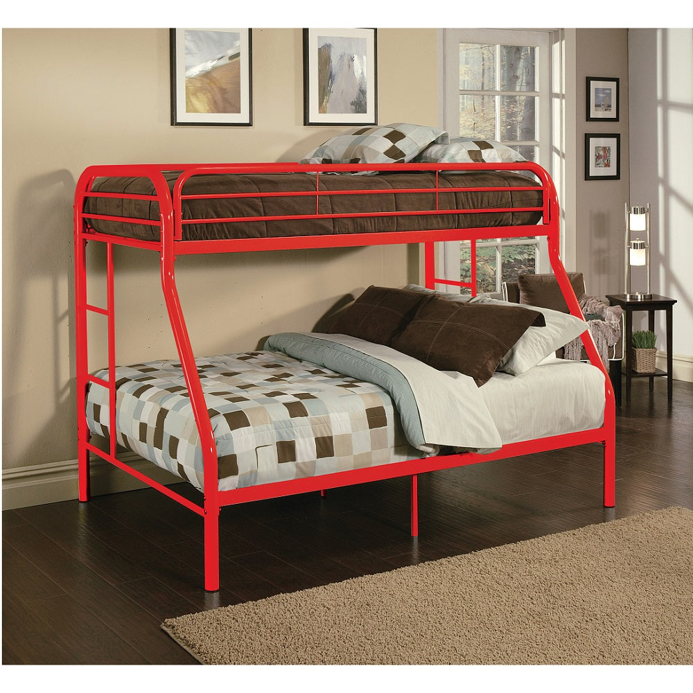 Acme - Tritan Twin/Full Bunk Bed 02053RD Red Finish