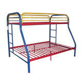 Acme - Tritan Twin/Full Bunk Bed 02053RNB Rainbow Finish