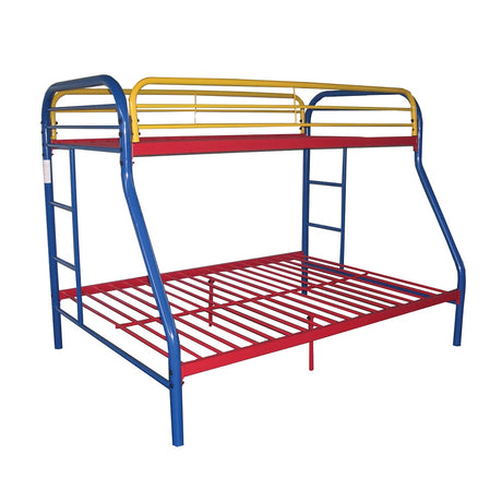 Acme - Tritan Twin/Full Bunk Bed 02053RNB Rainbow Finish