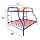 Acme - Tritan Twin/Full Bunk Bed 02053RNB Rainbow Finish