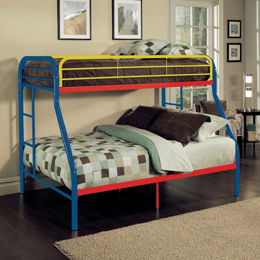 Acme - Tritan Twin/Full Bunk Bed 02053RNB Rainbow Finish