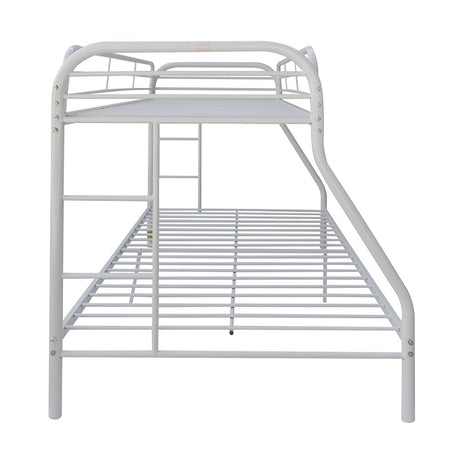 Acme - Tritan Twin/Full Bunk Bed 02053WH White Finish