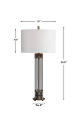 Anmer Industrial Table Lamp - Light Brown / White by Uttermost - View 8