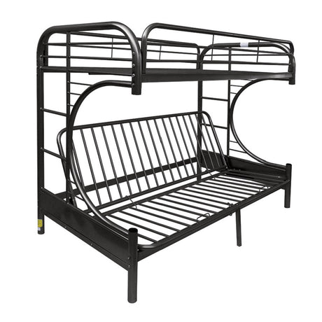 Acme - Eclipse Twin/Full Futon Bunk Bed 02091W-BK Black Finish