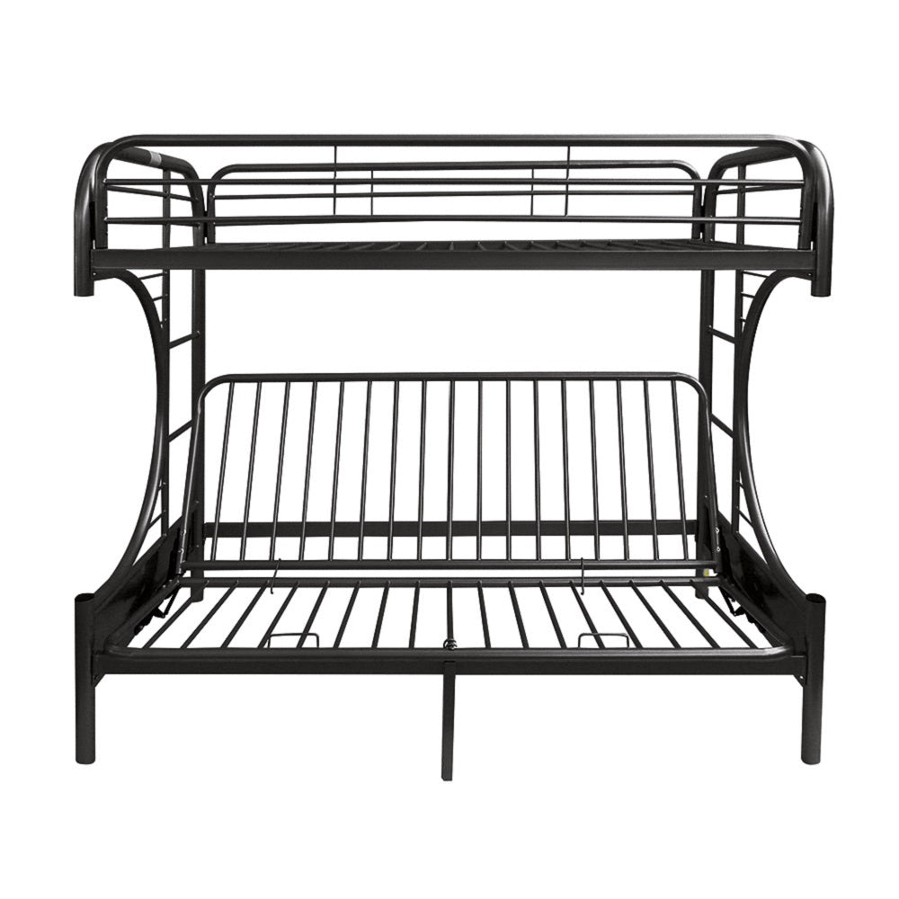 Acme - Eclipse Twin/Full Futon Bunk Bed 02091W-BK Black Finish