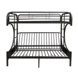 Acme - Eclipse Twin/Full Futon Bunk Bed 02091W-BK Black Finish