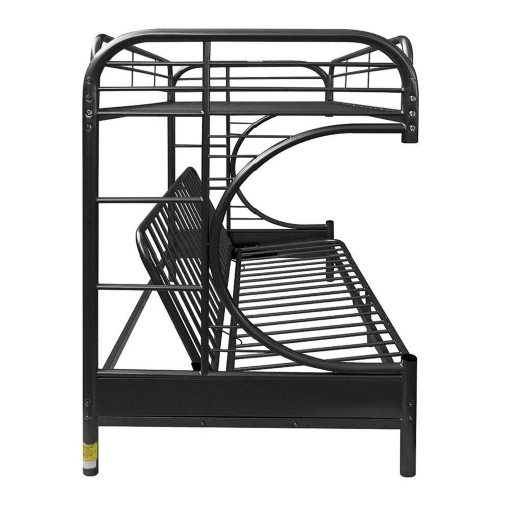 Acme - Eclipse Twin/Full Futon Bunk Bed 02091W-BK Black Finish