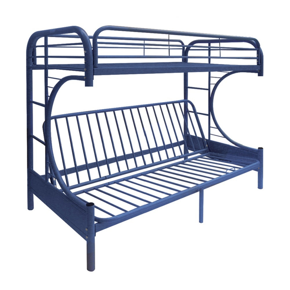 Acme - Eclipse Twin/Full Futon Bunk Bed 02091W-NV Navy Finish