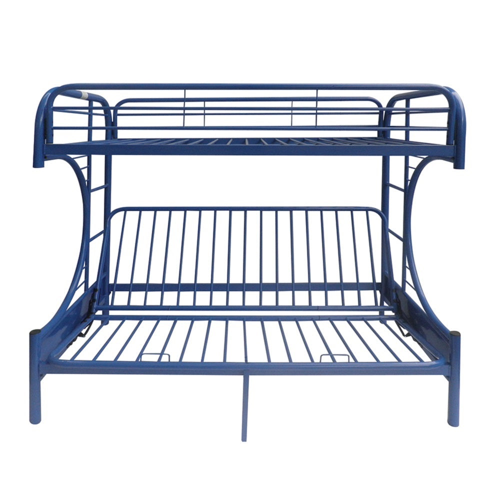 Acme - Eclipse Twin/Full Futon Bunk Bed 02091W-NV Navy Finish