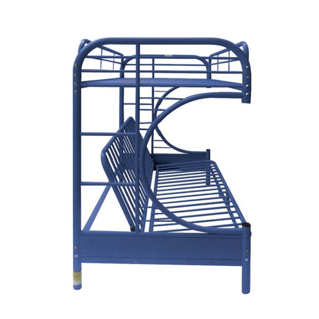 Acme - Eclipse Twin/Full Futon Bunk Bed 02091W-NV Navy Finish