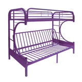 Acme - Eclipse Twin/Full Futon Bunk Bed 02091W-PU Purple Finish