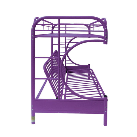 Acme - Eclipse Twin/Full Futon Bunk Bed 02091W-PU Purple Finish