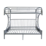 Acme - Eclipse Twin/Full Futon Bunk Bed 02091W-SI Silver Finish