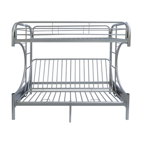 Acme - Eclipse Twin/Full Futon Bunk Bed 02091W-SI Silver Finish