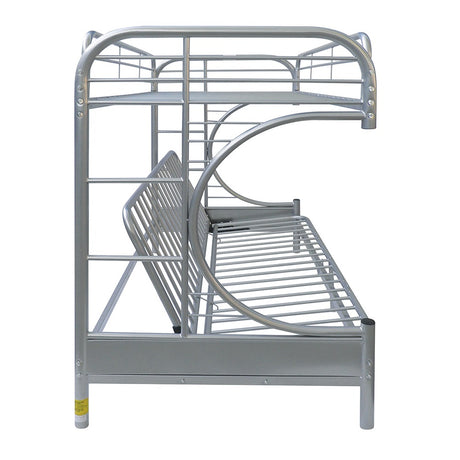 Acme - Eclipse Twin/Full Futon Bunk Bed 02091W-SI Silver Finish