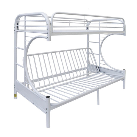 Acme - Eclipse Twin/Full Futon Bunk Bed 02091W-W White Finish