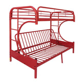 Acme - Eclipse Twin/Full Futon Bunk Bed 02091W-RD Red Finish