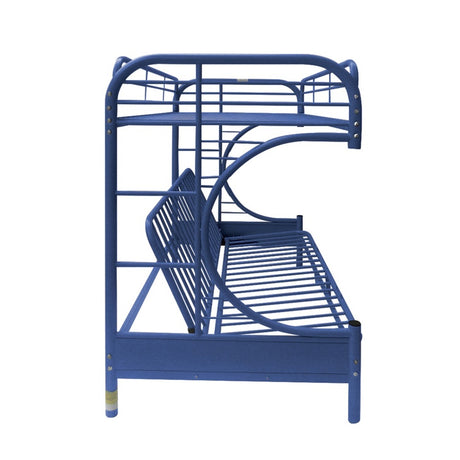 Acme - Eclipse Twin XL/Queen Futon Bunk Bed 02093BU Blue Finish