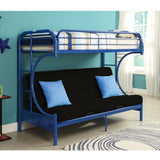 Acme - Eclipse Twin XL/Queen Futon Bunk Bed 02093BU Blue Finish