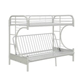 Acme - Eclipse Twin XL/Queen Futon Bunk Bed 02093WH White Finish