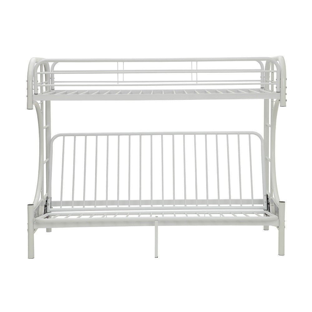 Acme - Eclipse Twin XL/Queen Futon Bunk Bed 02093WH White Finish