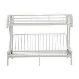 Acme - Eclipse Twin XL/Queen Futon Bunk Bed 02093WH White Finish
